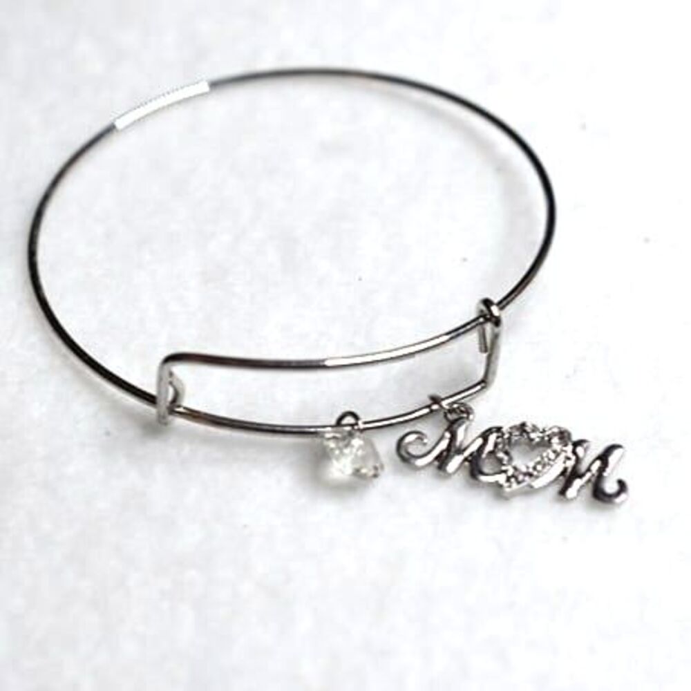 Timeless Love Of Mom Charm Stainless Steel Like New Trendy Chic Casual Bracelet